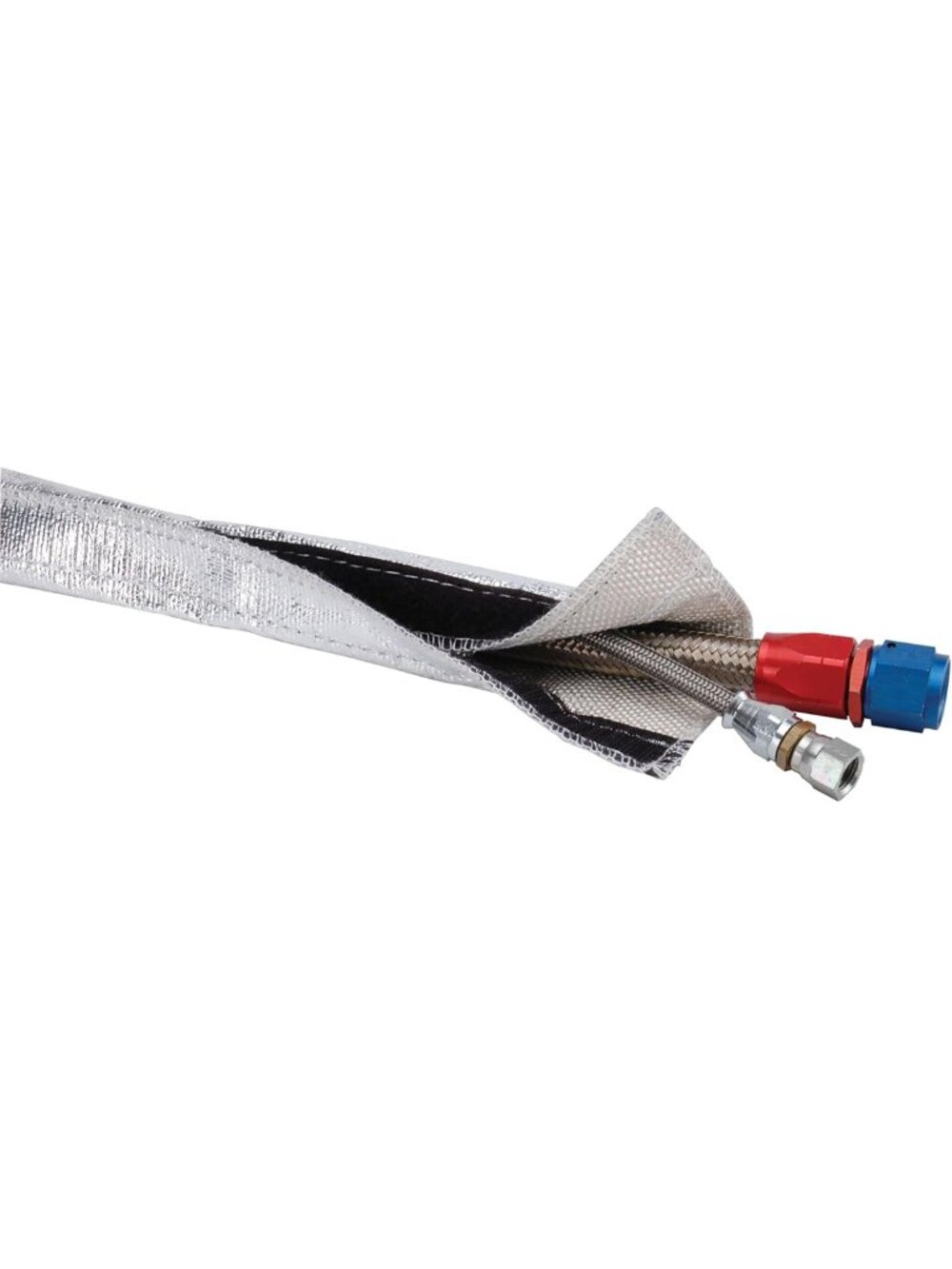 Aluminized Heat Protection Sleeve, 1/2"-3/4" ID, 3 ft - Durable Heat Shroud